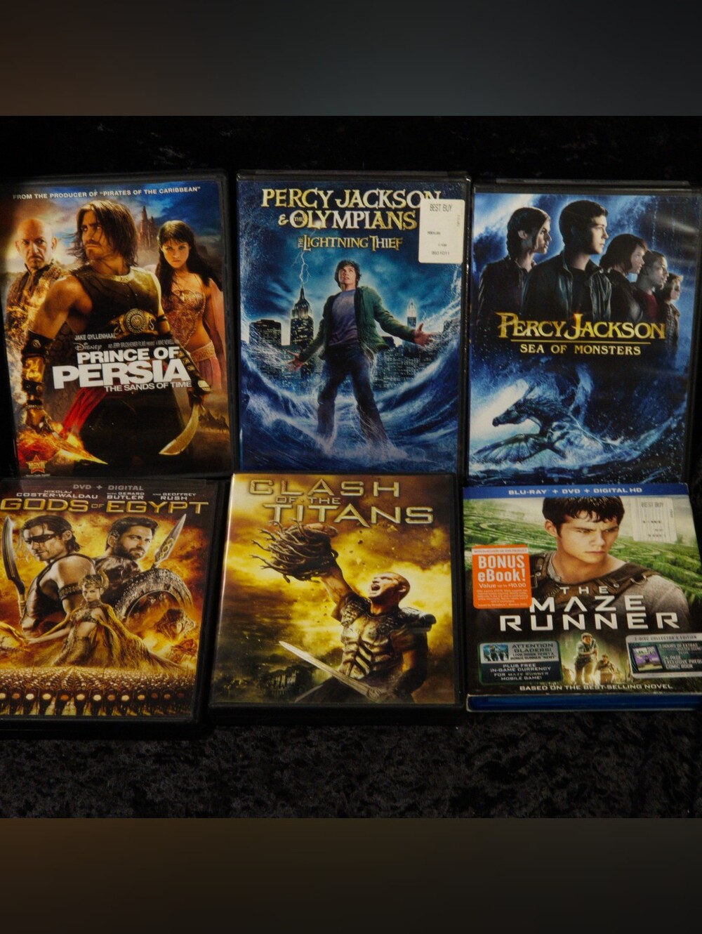 Fantasy Adventure DVD Lot Percy Jackson Maze Runner Clash of Titans Gods of Egyp